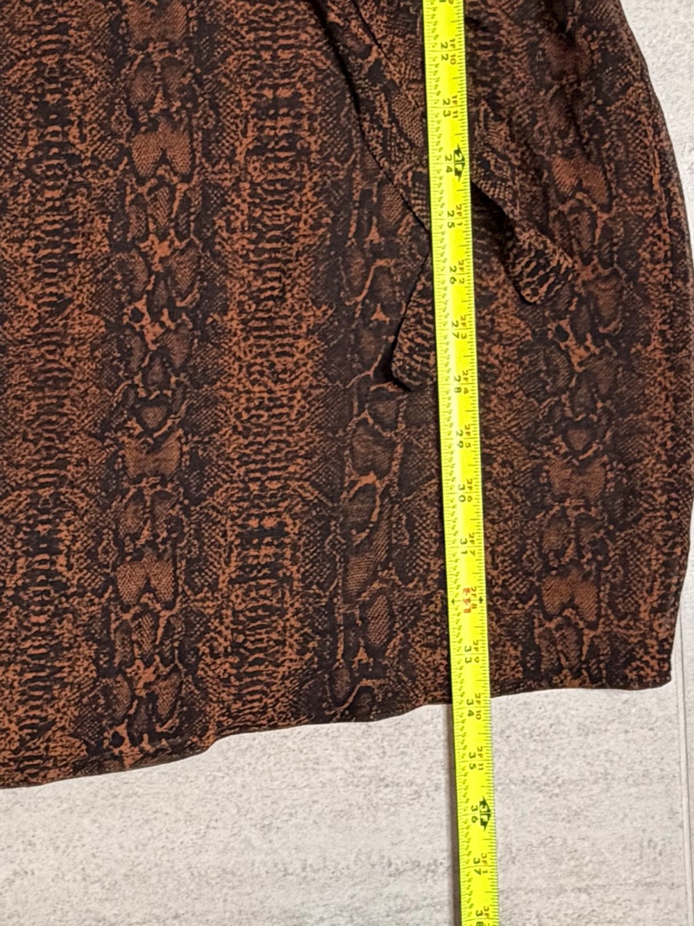 💛2 for 20-ICHI Snake Print Tie Waist Long Sleeve Dress Size Small NWT - Picture 9 of 14